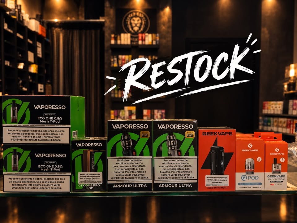 Restock e nuovi arrivi Vaporesso e GeekVape da XMOKE Rionero.